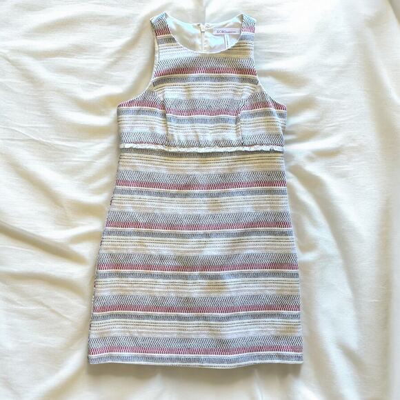 BCBG Boho Chic Tweed Striped Sheath Dress - Picture 1 of 5